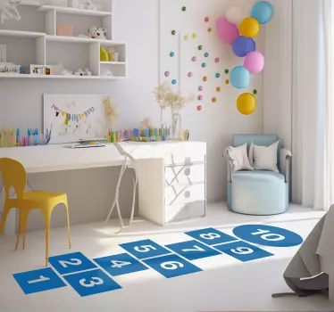 Adesivo gioco quadrati di hopscotch - TenStickers