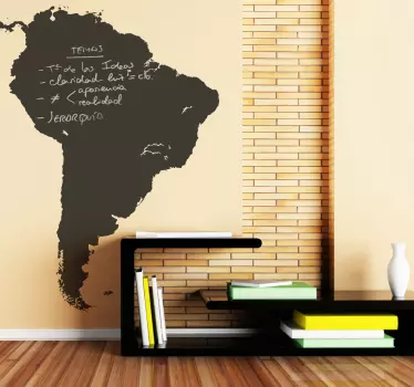 Adesivo murale lavagna America del Sud - TenStickers