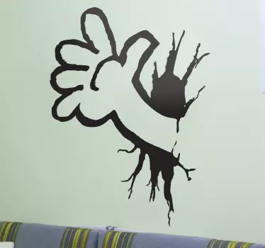 Adesivo murale mano parete comic - TenStickers