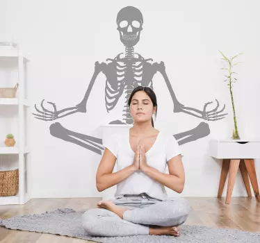 Adesivo azienda meditazione scheletro - TenStickers