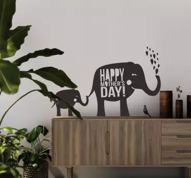 Adesivo murale Mother's Day Elephant - TenStickers
