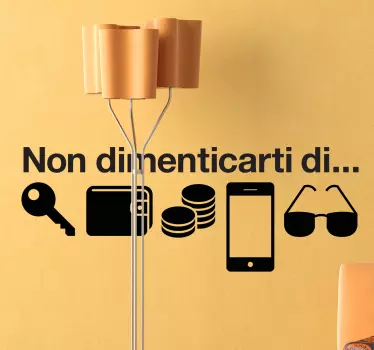 Adesivo murali soggiorno non dimenticarti di - TenStickers