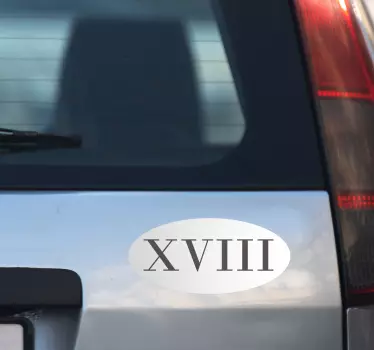 Adesivo murale bambino numeri romani da 1 a 100 - TenStickers
