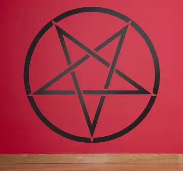 Adesivo murale pentacolo satana - TenStickers