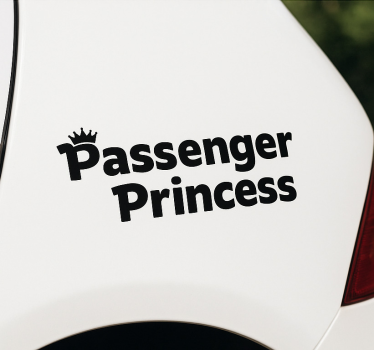 Adesivo per auto principessa dei passeggeri - TenStickers