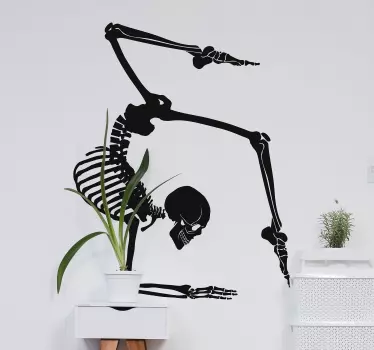 Adesivo azienda scheletro yoga - TenStickers