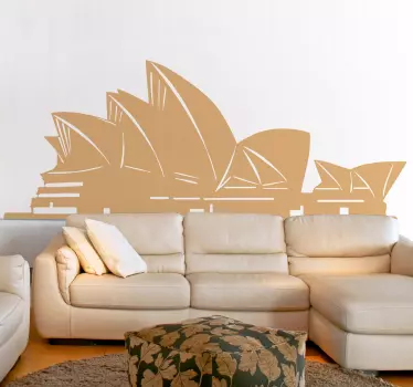 Adesivo murale silhouette Sydney Opera - TenStickers
