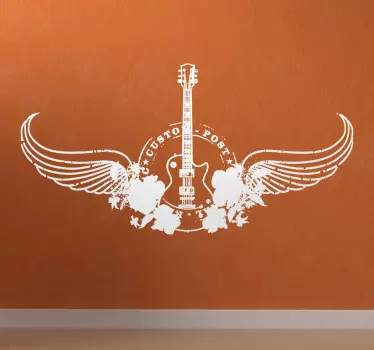 Adesivo murale simbolo chitarra elettrica - TenStickers