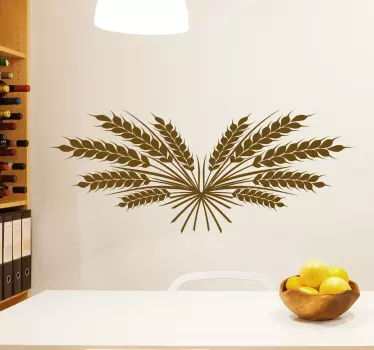 Adesivo murale cucina Spighe di grano - TenStickers