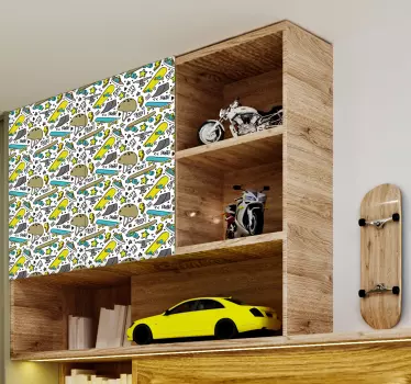 Adesivo murale stile skate - TenStickers