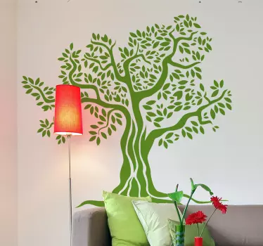 Adesivo murale ulivo monocolore - TenStickers