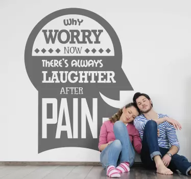 Adesivo murale Why Worry - TenStickers