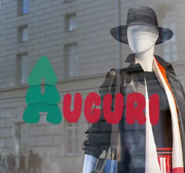 Adesivo Natale auguri - TenStickers