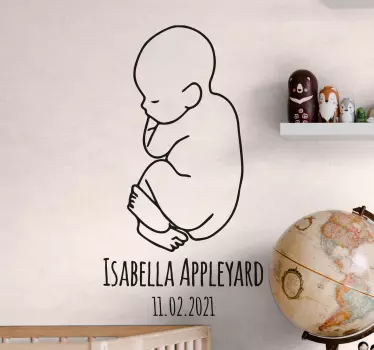 Adesivo neonato sagoma personalizzata - TenStickers