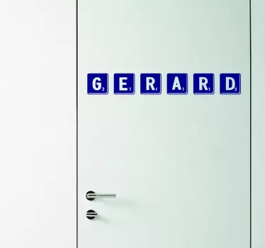 Adesivo nome sulla porta - TenStickers