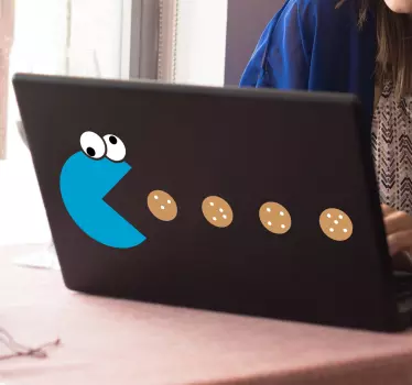 Adesivo notebook Mostro e PacMan - TenStickers