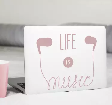 Adesivo pc cavo musicale - TenStickers