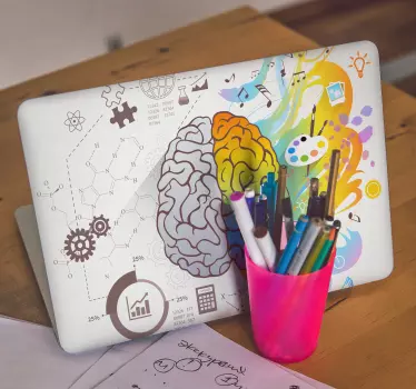 Adesivo pc Cervello artistico e razziale - TenStickers