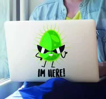Adesivo per pc Covid 19 sono qui - TenStickers