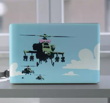 Adesivo pc Elicotteri banksy - TenStickers