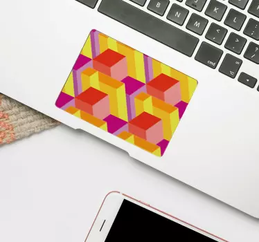 Adesivo per pc touchpad motivo geometrico colorato - TenStickers