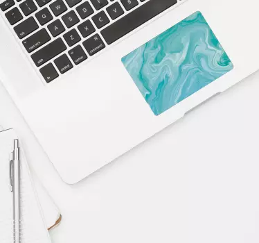 Adesivo per pc onde blu touchpad - TenStickers
