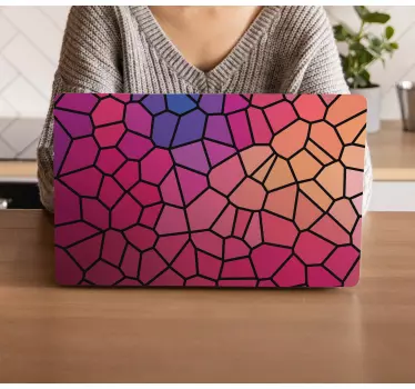 Adesivo pc Pittura geometrica dai colori vivaci - TenStickers