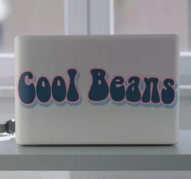 Adesivo pc Testo di fagioli felici - TenStickers