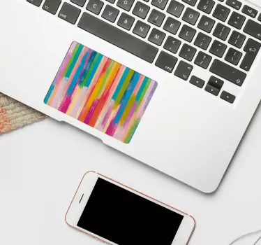 Adesivo pc touchpad linee colorate - TenStickers