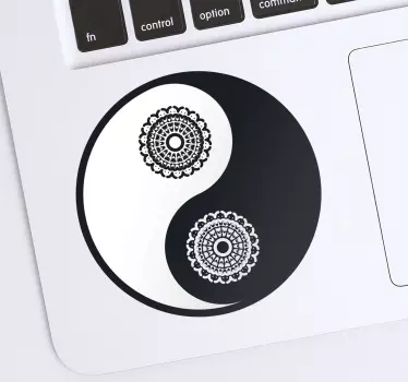 Adesivo pc Ying yang paisley - TenStickers
