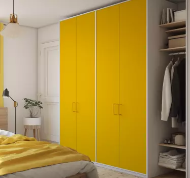 Adesivo per armadio lenzuolo giallo - TenStickers