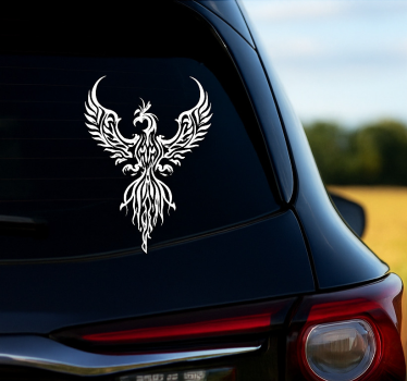 Adesivo per auto adesivo in vinile fenice bianca - TenStickers