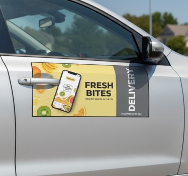Adesivo per auto annuncio mini personalizzato - TenStickers