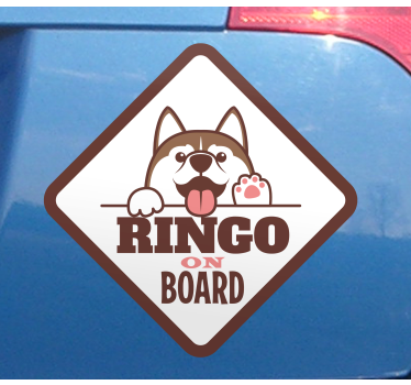 Adesivo per auto avviso personalizzabile per animali - TenStickers