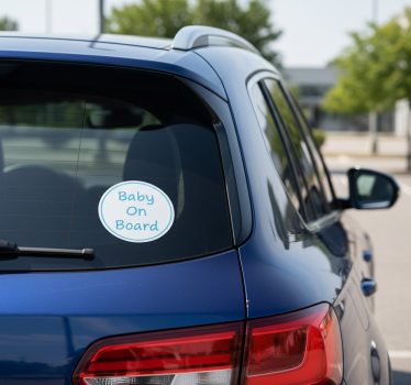 Adesivo per auto bambino a bordo minimalista - TenStickers