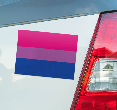 Adesivo per auto bandiera bisessuale - TenStickers