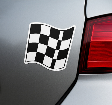 Adesivo per auto bandiera di partenza racing - TenStickers