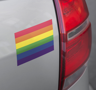 Adesivo per auto bandiera lgbtq - TenStickers