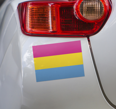 Adesivo per auto bandiera pansessuale - TenStickers