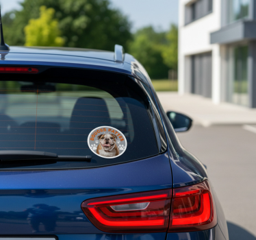Adesivo per auto bulldog english dolci zampette - TenStickers