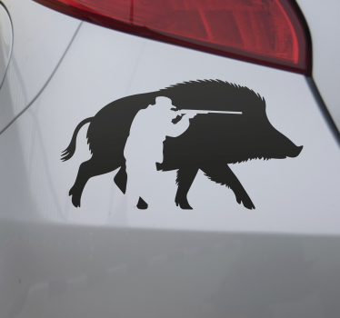Adesivo per auto caccia al cinghiale - TenStickers