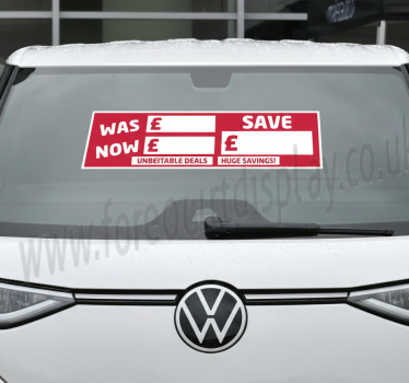 Adesivo per auto cartelli vendita auto rossa - TenStickers