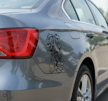 Adesivo per auto cavallo selvaggio e cowboy - TenStickers
