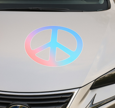 Adesivo per auto cerchio della pace cromato - TenStickers