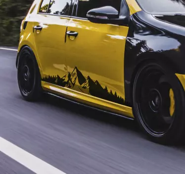 Adesivo per auto con montagna - TenStickers