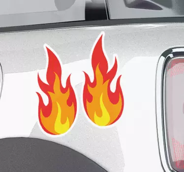 Adesivo per auto coppia grafica fiamma - TenStickers