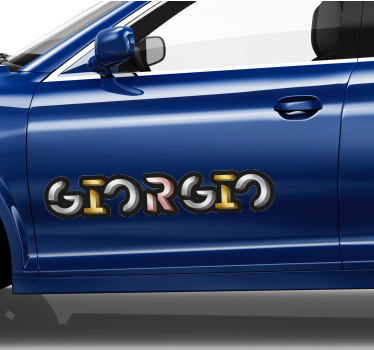 Adesivo per auto nome semplice personalizzato - TenStickers