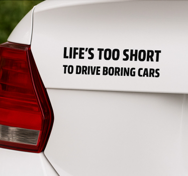 Adesivo per auto non guidare auto noiose - TenStickers
