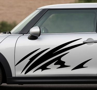 Adesivo per auto design tribale semplice - TenStickers