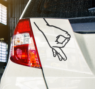 Adesivo per auto dita in cerchio - TenStickers